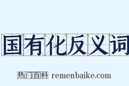 国有化反义词是什么意思的图片